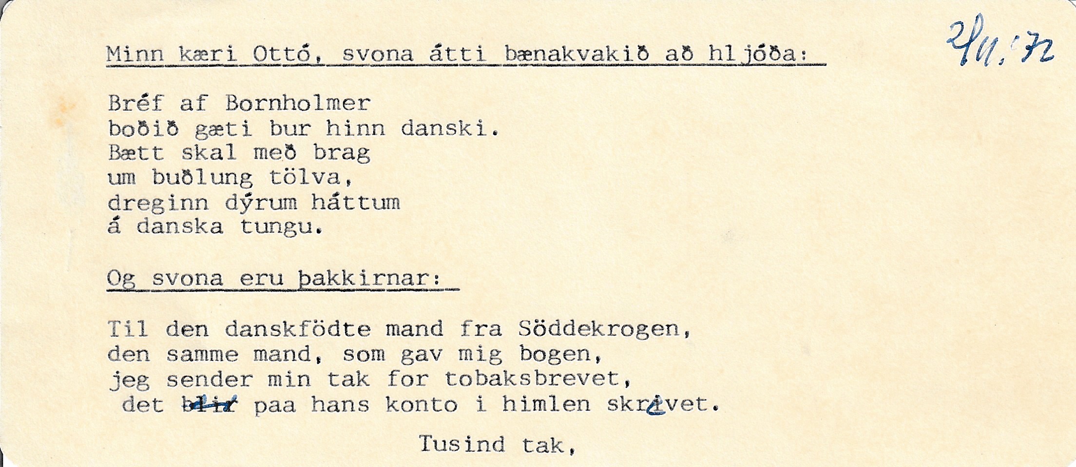 Frumgögn 1 af 2. nóvember 1972