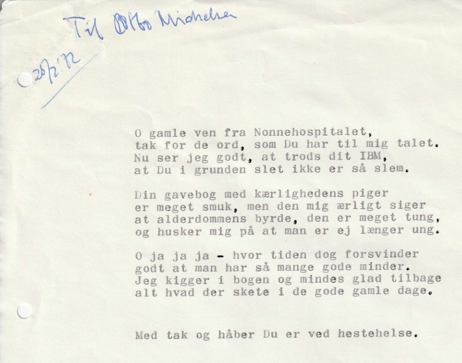 Frumgögn 1 af Til Otto Michelsen 25. febrúar 1972