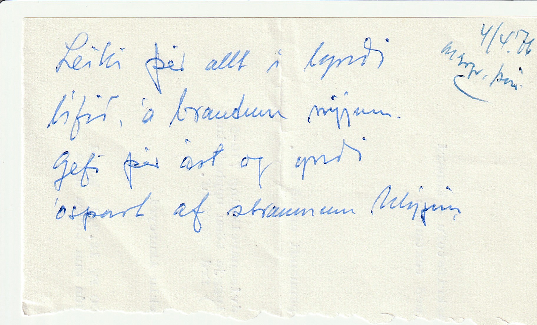 Frumgögn 1 af 4. apríl 1976