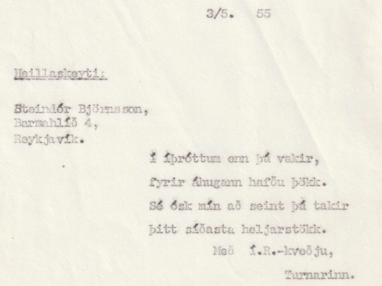 Frumgögn 1 af Reykjavík 3. maí 1955