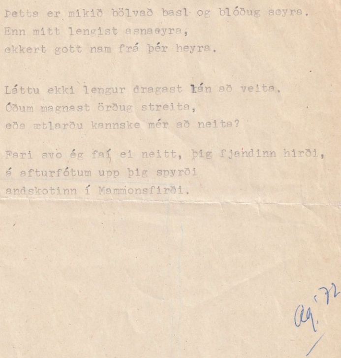 Frumgögn 1 af ágúst 1972