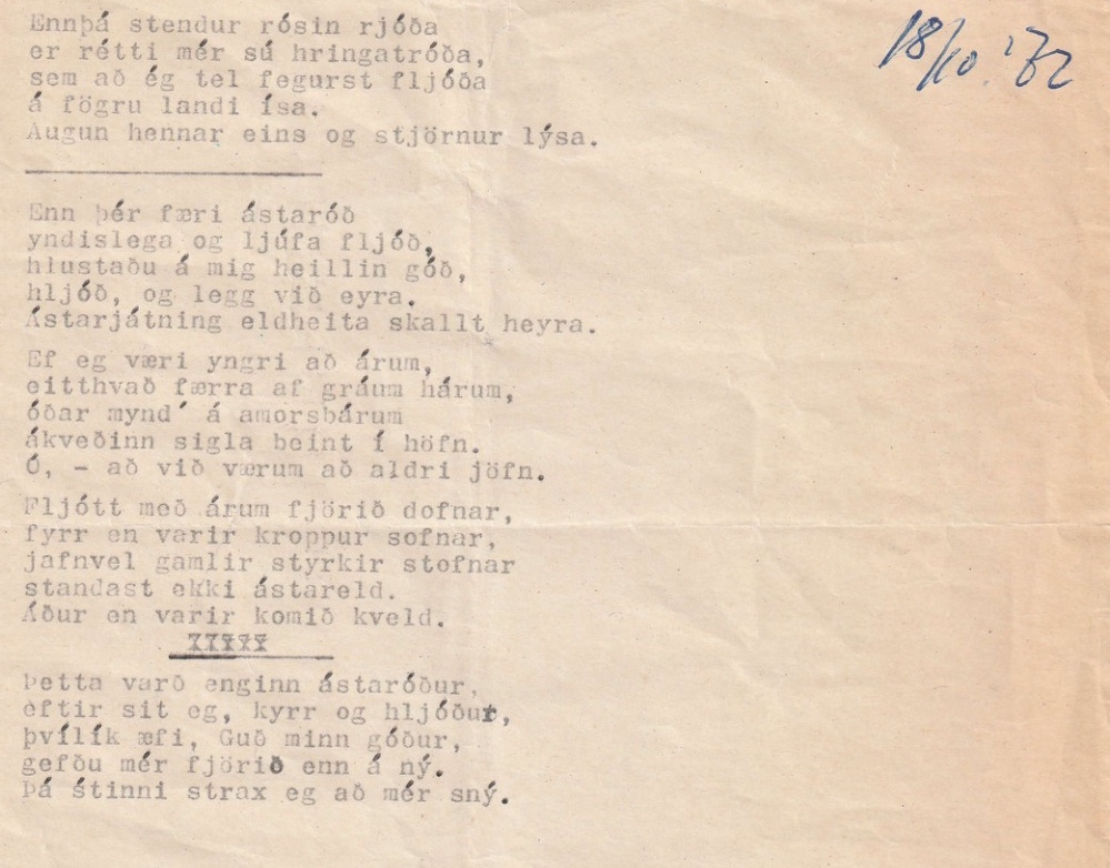 Frumgögn 1 af 18. október 1972