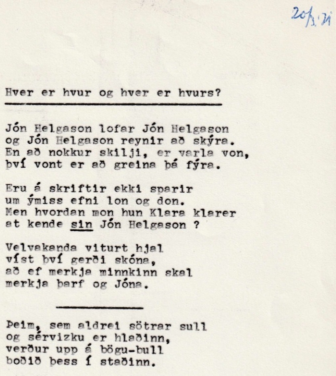 Frumgögn 1 af 20. mars 1971
