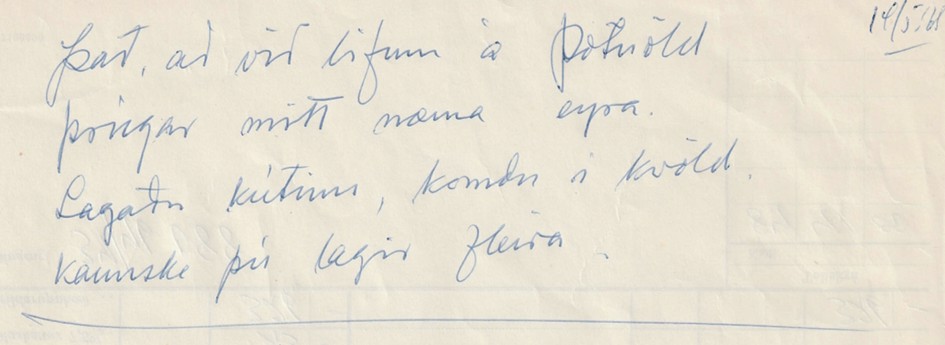 Frumgögn 1 af 14. maí 1961