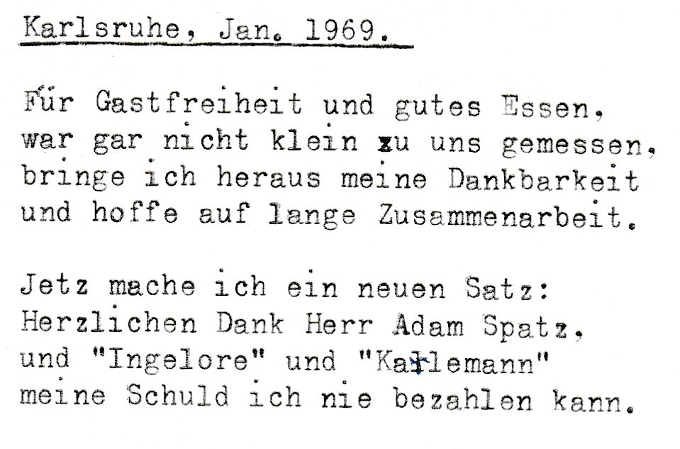 Frumgögn 1 af Karlsruhe janúar 1969