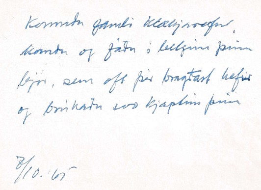 Frumgögn 1 af 3. október 1965