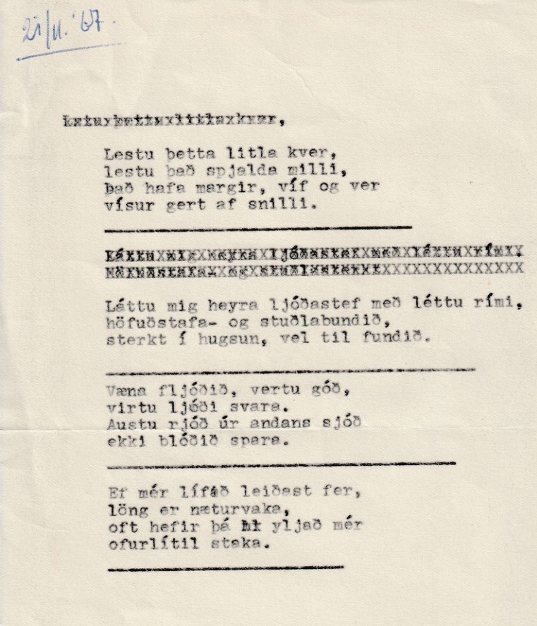 Frumgögn 1 af 21. nóvember 1967