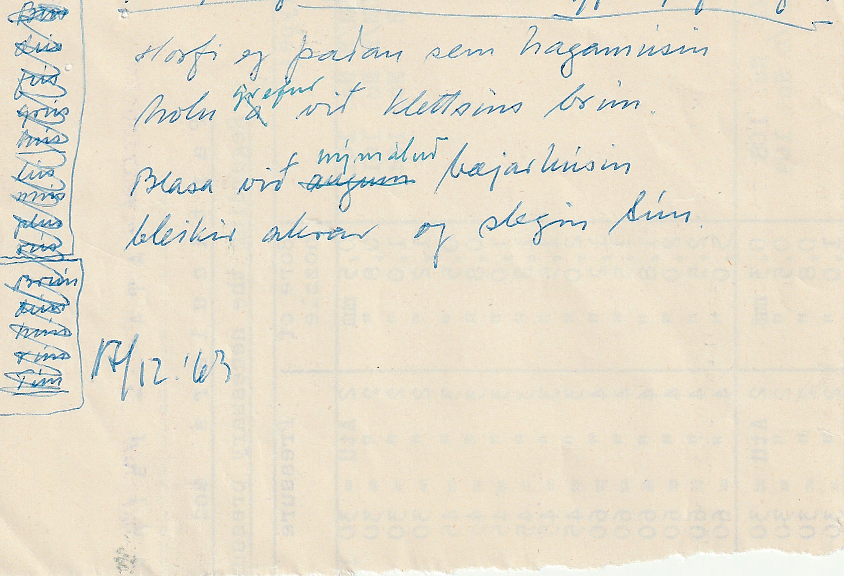 Frumgögn 1 af Útsýni yfir Grafartorfuna 17. desember 1963