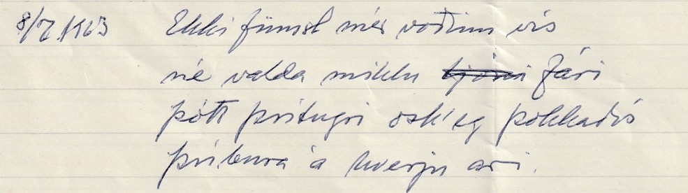 Frumgögn 1 af 8. júlí 1963