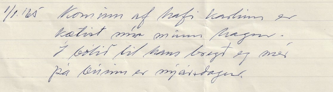 Frumgögn 1 af 1. janúar 1965