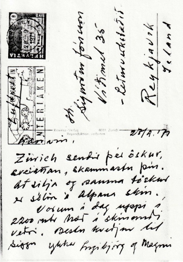 Frumgögn 1 af Sigurður Jónsson frá Haukagili 27. september 1970