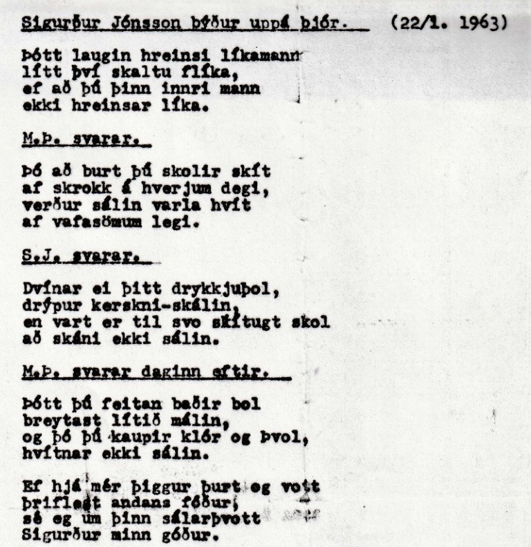Frumgögn 1 af 22. janúar 1963
