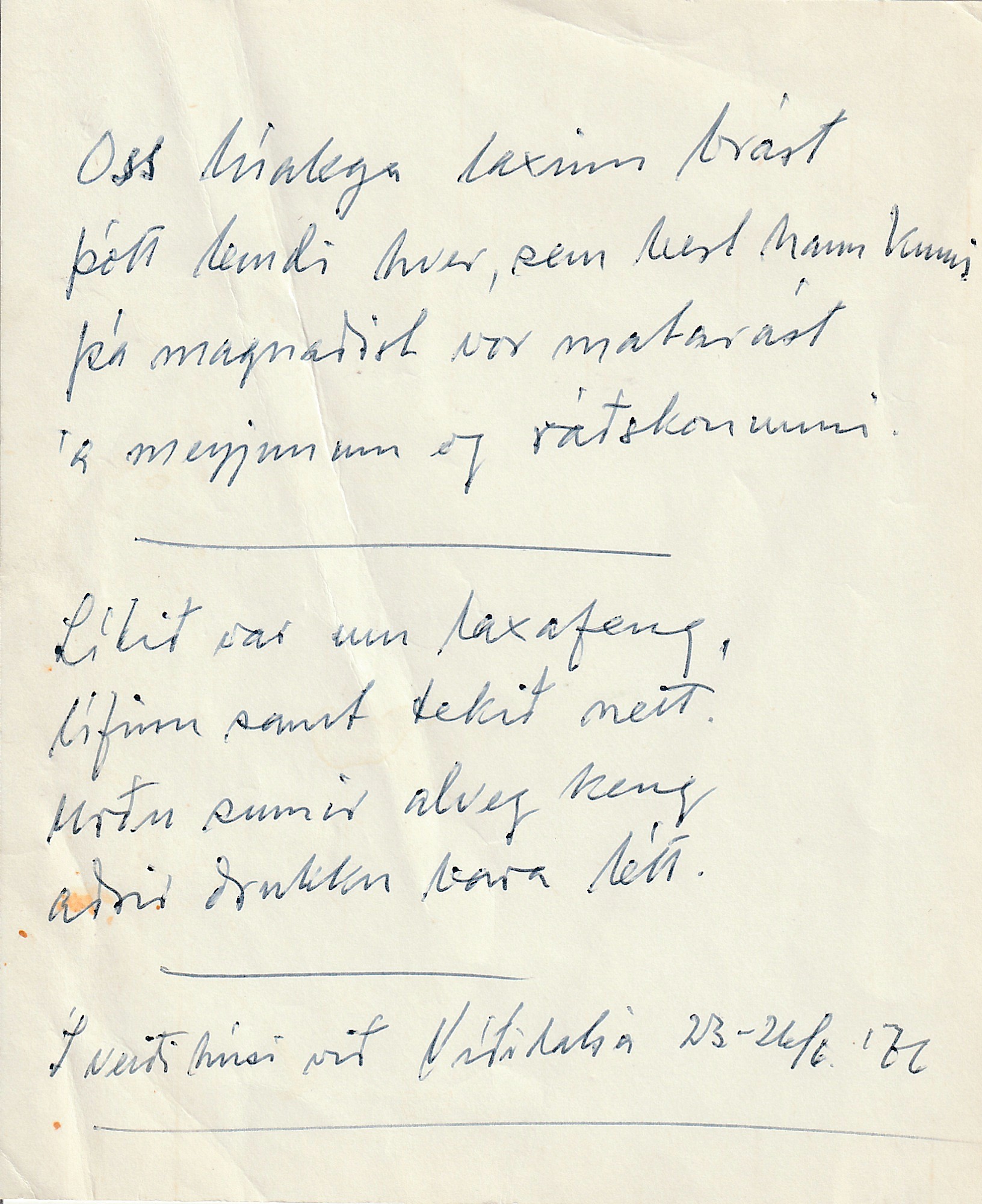 Frumgögn 1 af Í veiðihúsi við Víðidalsá 23. - 26. júní 1976