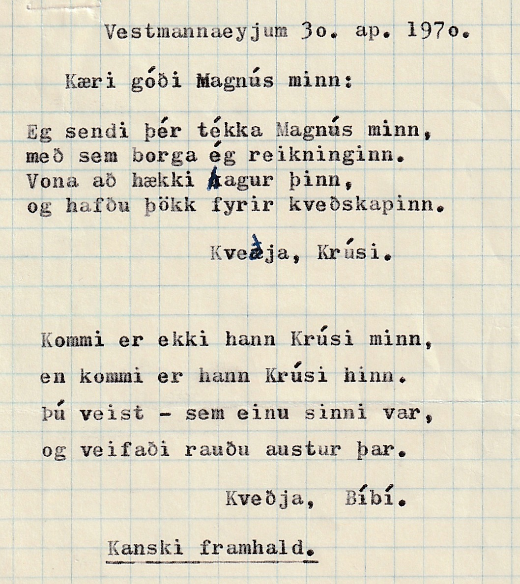 Frumgögn 1 af 30. apríl 1970