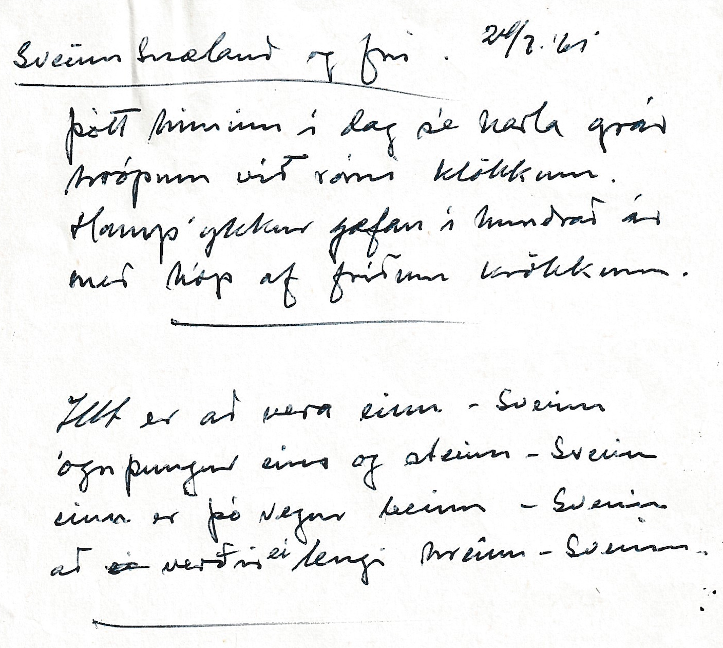 Frumgögn 1 af Sveinn Snæland og frú 24. júlí 1965