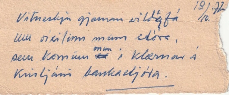 Frumgögn 1 af 18. október 1972