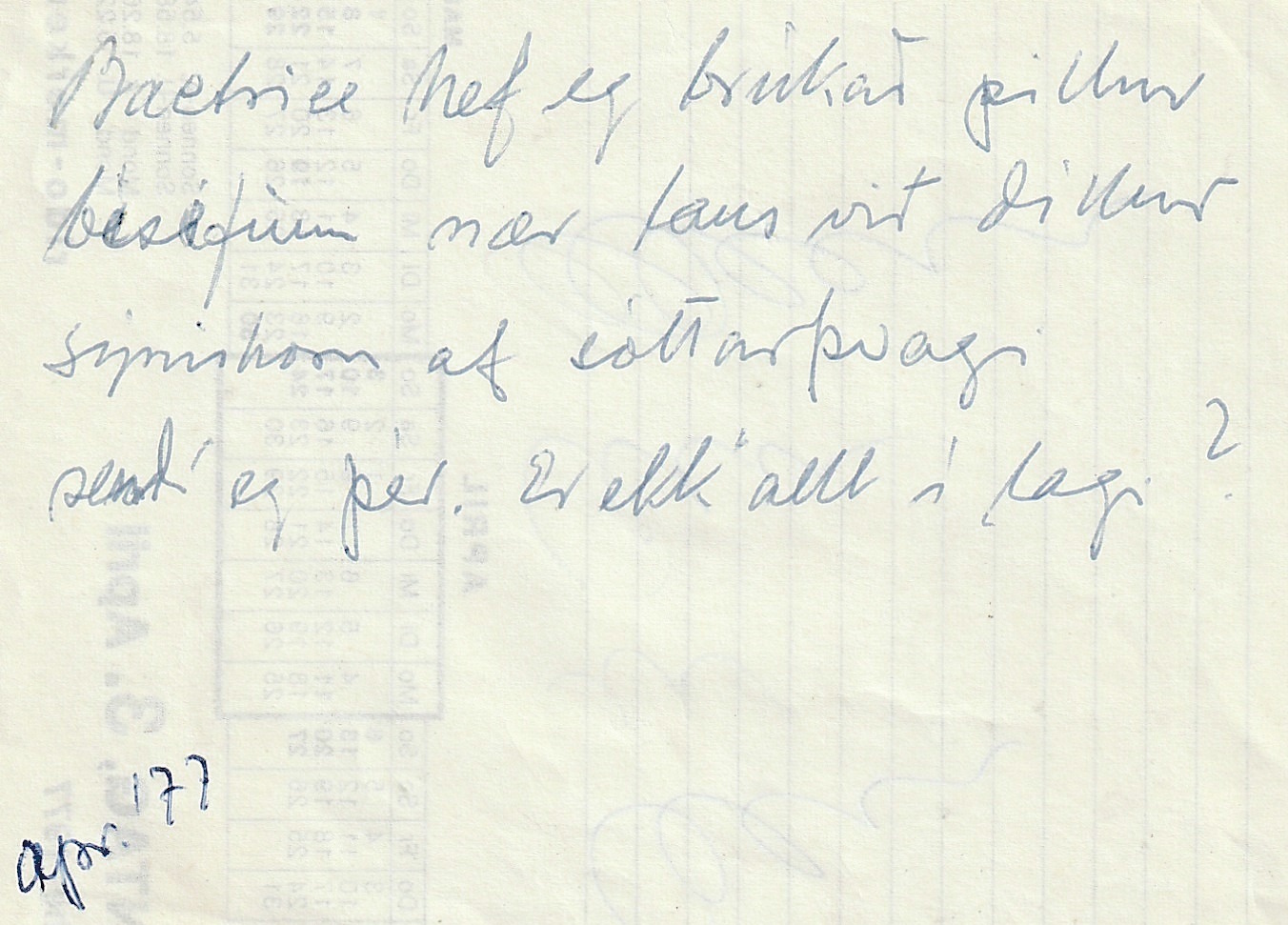 Frumgögn 1 af Apríl 1977
