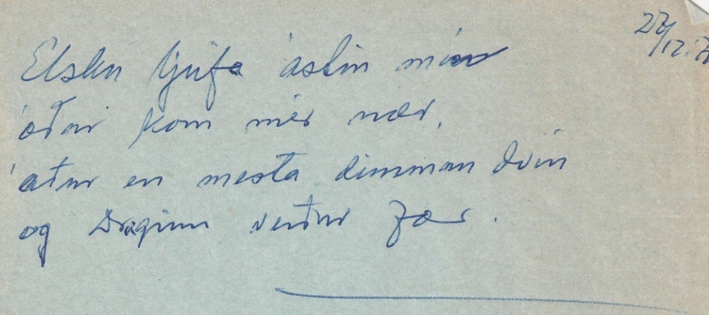Frumgögn 1 af 27. desember 1972