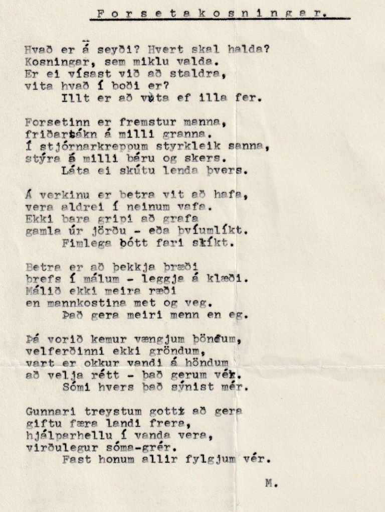 Frumgögn 1 af Forsetakosningar 1968