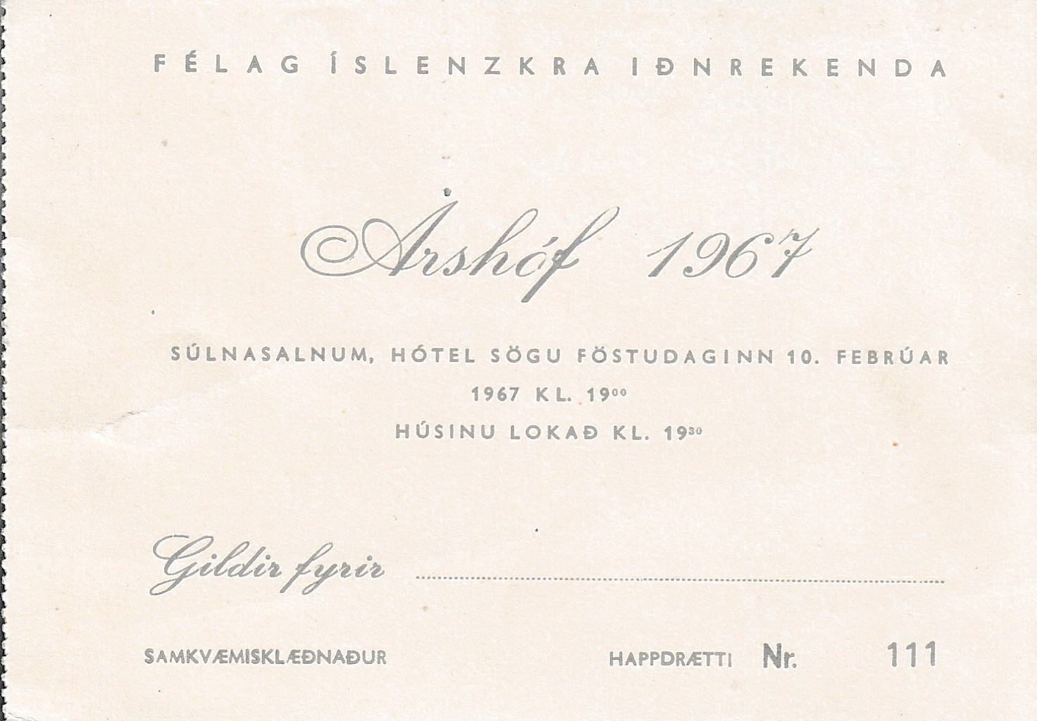 Frumgögn 2 af 10. febrúar 1967